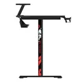 ULTRADESK Biurko dla gracza ATOMIC, 139x74cm, 76cm, z podwyższeniem na monitor, z podkładką XXL na cały pulpit