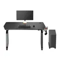 ULTRADESK Herní stůl BOOSTER, 136x70,5 cm, 75 cm, RGB podsvícení, držák sluchátek i nápoj