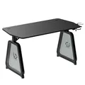 ULTRADESK Herní stůl BOOSTER, 136x70,5 cm, 75 cm, RGB podsvícení, držák sluchátek i nápoj
