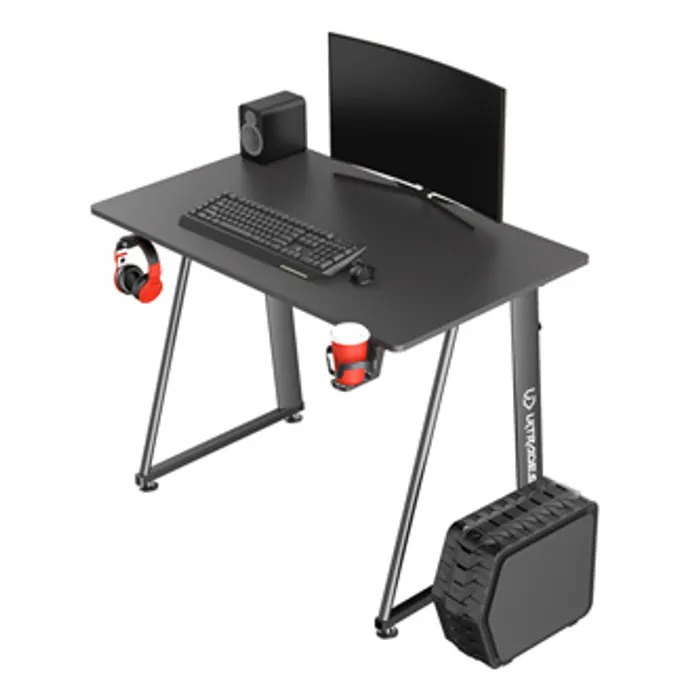 Główne zdjęcie produktu ULTRADESK Herní stůl ENTER V2, 100x60 cm, 75cm, s držákem na sluchátka a pití, kompaktní