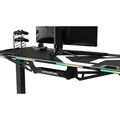 ULTRADESK Biurko dla gracza FORCE - białe, 166x70 cm, 76.5 cm, z podkładką pod mysz XXL, uchwyt na napoje i słuchawki