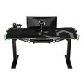 ULTRADESK Biurko dla gracza FORCE - szare, 166x70 cm, 76.5 cm, z podkładką pod mysz XXL, uchwyt na napoje i słuchawki