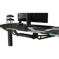 ULTRADESK Biurko dla gracza FORCE - szare, 166x70 cm, 76.5 cm, z podkładką pod mysz XXL, uchwyt na napoje i słuchawki