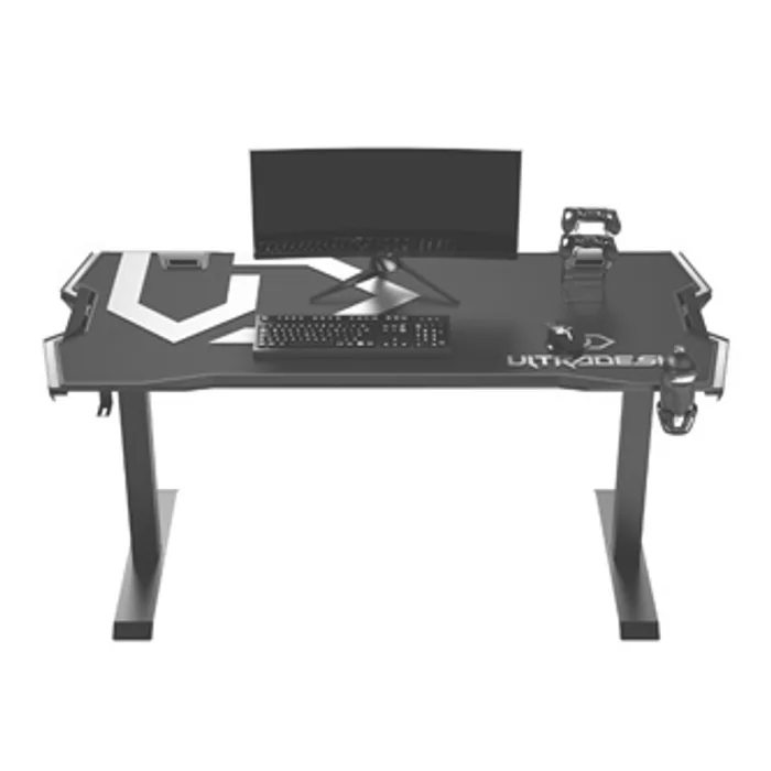 Główne zdjęcie produktu ULTRADESK Herní stůl FORCE - šedý, 166x70 cm, 76.5 cm, s XXL podložkou pod myš, držák slu