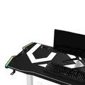 Następne zdjęcie produktu ULTRADESK Biurko dla gracza FORCE SNOW - białe, 166x70 cm, 76.5 cm, z podkładką pod mysz XXL, uchwyt na napoje i słuchawki