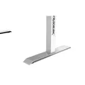 ULTRADESK Biurko dla gracza FORCE SNOW - białe, 166x70 cm, 76.5 cm, z podkładką pod mysz XXL, uchwyt na napoje i słuchawki
