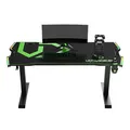 Następne zdjęcie produktu ULTRADESK Biurko dla gracza FORCE - zielone, 166x70 cm, 76.5 cm, z podkładką pod mysz XXL, uchwyt na napoje i słuchawki