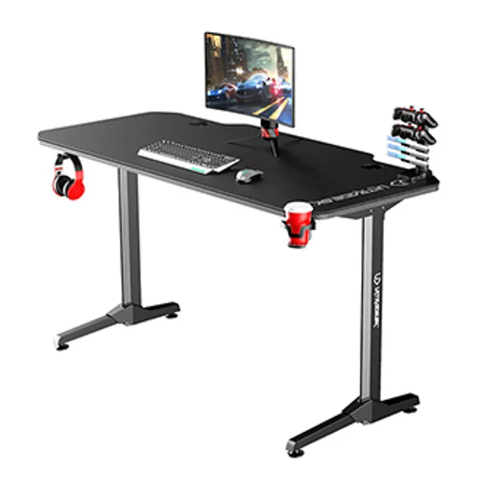 Główne zdjęcie produktu ULTRADESK Herní stůl FRAG - BLACK, 140x66 cm, 76 cm, s XXL podložkou pod myš, s ultradesk
