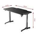 ULTRADESK Biurko dla gracza FRAG - BLUE, 140x66 cm, 76 cm, z podkładką pod mysz, uchwyt na słuchawki i napój