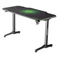 Następne zdjęcie produktu ULTRADESK Biurko dla gracza FRAG - GREEN, 140x66 cm, 76 cm, z podkładką pod mysz, uchwyt na słuchawki i napój