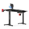 ULTRADESK Biurko dla gracza FRAG - RED, 140x66 cm, 76 cm, z podkładką pod mysz, uchwyt na słuchawki i napój