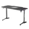 ULTRADESK Biurko dla gracza FRAG - WHITE, 140x66 cm, 76 cm, z podkładką pod mysz, uchwyt na słuchawki i napój