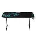 ULTRADESK Biurko dla gracza FRAG XXL BLUE, 160 x 75 cm, 75 cm, uchwyty na słuchawki i napoje, z podkładką XXL na cały pulpit