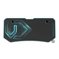 ULTRADESK Biurko dla gracza FRAG XXL BLUE, 160 x 75 cm, 75 cm, uchwyty na słuchawki i napoje, z podkładką XXL na cały pulpit