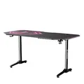 ULTRADESK Biurko dla gracza FRAG XXL PINK, 160 x 75 cm, 75 cm, uchwyty na słuchawki i napoje, z podkładką XXL na cały pulpit