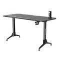 ULTRADESK Biurko dla gracza GRAND BLUE, 160x75 cm, 70-80 cm, 3 st. regulacji wysokości, XXL podkładka pod mysz, uchwyt na słuchawk