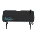 ULTRADESK Biurko dla gracza GRAND BLUE, 160x75 cm, 70-80 cm, 3 st. regulacji wysokości, XXL podkładka pod mysz, uchwyt na słuchawk
