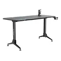 ULTRADESK Biurko dla gracza GRAND BLUE, 160x75 cm, 70-80 cm, 3 st. regulacji wysokości, XXL podkładka pod mysz, uchwyt na słuchawk