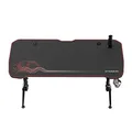 ULTRADESK Biurko dla gracza GRAND RED, 160x75 cm, 70-80 cm, 3 st. regulacji wysokości, XXL podkładka pod mysz, uchwyt na słuchawki