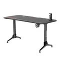 ULTRADESK Biurko dla gracza GRAND RED, 160x75 cm, 70-80 cm, 3 st. regulacji wysokości, XXL podkładka pod mysz, uchwyt na słuchawki