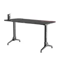 ULTRADESK Biurko dla gracza GRAND RED, 160x75 cm, 70-80 cm, 3 st. regulacji wysokości, XXL podkładka pod mysz, uchwyt na słuchawki