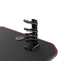 ULTRADESK Biurko dla gracza GRAND RED, 160x75 cm, 70-80 cm, 3 st. regulacji wysokości, XXL podkładka pod mysz, uchwyt na słuchawki