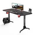 ULTRADESK Biurko dla gracza GRAND RED, 160x75 cm, 70-80 cm, 3 st. regulacji wysokości, XXL podkładka pod mysz, uchwyt na słuchawki