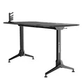 ULTRADESK Biurko dla gracza GRAND WHITE, 160x75 cm, 70-80 cm, 3 st. regulacji wysokości, XXL podkładka pod mysz, uchwyt na słuchaw
