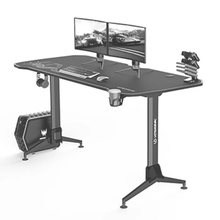 Główne zdjęcie produktu ULTRADESK Herní stůl GRAND WHITE, 160x70 cm, 70-80 cm, 3 úrovně výšky, s XXL podložkou po