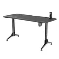 ULTRADESK Biurko dla gracza GRAND WHITE, 160x75 cm, 70-80 cm, 3 st. regulacji wysokości, XXL podkładka pod mysz, uchwyt na słuchaw