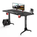 ULTRADESK Biurko dla gracza GRAND WHITE, 160x75 cm, 70-80 cm, 3 st. regulacji wysokości, XXL podkładka pod mysz, uchwyt na słuchaw