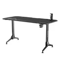 ULTRADESK Biurko dla gracza GRAND WHITE, 160x75 cm, 70-80 cm, 3 st. regulacji wysokości, XXL podkładka pod mysz, uchwyt na słuchaw