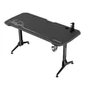 ULTRADESK Biurko dla gracza GRAND WHITE, 160x75 cm, 70-80 cm, 3 st. regulacji wysokości, XXL podkładka pod mysz, uchwyt na słuchaw