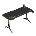 ULTRADESK Biurko dla gracza GRAND YELLOW-GREEN, 160x75 cm, 70-80 cm, 3 st. regulacji wysokości, XXL podkładka pod mysz, uchwyt na 
