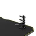 ULTRADESK Biurko dla gracza GRAND YELLOW-GREEN, 160x75 cm, 70-80 cm, 3 st. regulacji wysokości, XXL podkładka pod mysz, uchwyt na 