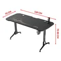 ULTRADESK Biurko dla gracza GRAND YELLOW-GREEN, 160x75 cm, 70-80 cm, 3 st. regulacji wysokości, XXL podkładka pod mysz, uchwyt na 