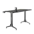ULTRADESK Biurko dla gracza GRAND YELLOW-GREEN, 160x75 cm, 70-80 cm, 3 st. regulacji wysokości, XXL podkładka pod mysz, uchwyt na 