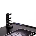 ULTRADESK Biurko dla gracza INVADER - BLACK, 120x64 cm, 75 cm, podświetlenie LED, podkładka XL, uchwyt na słuchawki i napój