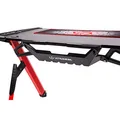 ULTRADESK Biurko dla gracza INVADER - RED, 120x64 cm, 75 cm, podświetlenie LED, podkładka XL, uchwyt na słuchawki i napój