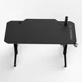 ULTRADESK Biurko dla gracza LEVEL BLACK, 140x66cm, 72-124cm, elektycznie regulowany, z podkładką pod mysz XXL, uchwyt na słuchawki