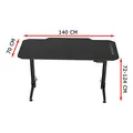 ULTRADESK Biurko dla gracza LEVEL BLUE, 140x66cm, 72-124cm, elektycznie regulowany, z podkładką pod mysz XXL, uchwyt na słuchawki