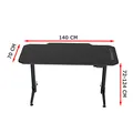 ULTRADESK Biurko dla gracza LEVEL GREEN, 140x66cm, 72-124cm, elektycznie regulowany, z podkładką pod mysz XXL, uchwyt na słuchawki