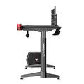 ULTRADESK Biurko dla gracza LEVEL GREEN, 140x66cm, 72-124cm, elektycznie regulowany, z podkładką pod mysz XXL, uchwyt na słuchawki
