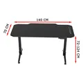 ULTRADESK Biurko dla gracza LEVEL WHITE, 140x66cm, 72-124cm, elektycznie regulowany, z podkładką pod mysz XXL, uchwyt na słuchawki