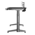 ULTRADESK Biurko dla gracza LEVEL WHITE, 140x66cm, 72-124cm, elektycznie regulowany, z podkładką pod mysz XXL, uchwyt na słuchawki