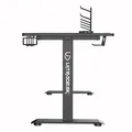 ULTRADESK Biurko dla gracza MOMENTUM - Black, 152,5x70 cm, 75,5 cm, z podkładką pod mysz XXL, uchwyt do słuchawek, na napój, telef