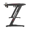 ULTRADESK Biurko dla gracza ROCKET BLACK, 128x68 cm, 78 cm, z XL podkładką pod mysz, uchwyt na słuchawki i napój