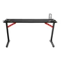 ULTRADESK Biurko dla gracza SPACE XXL BLACK, 154x61 cm, 78 cm, Podświetlenie RGB z panelem dotykowym, z podkładką pod mysz na cały