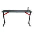 ULTRADESK Biurko dla gracza SPACE XXL BLUE, 154x61 cm, 78 cm, Podświetlenie RGB z panelem dotykowym, z podkładką pod mysz na całym