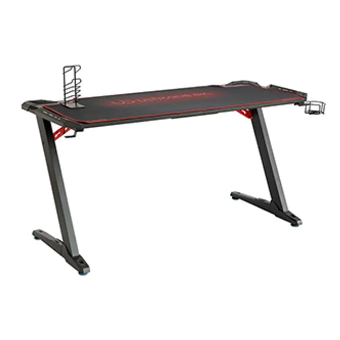 Główne zdjęcie produktu ULTRADESK Herní stůl SPACE XXL RED, 154x61 cm, 78 cm, RGB podsvícení s dotykovým panelem,
